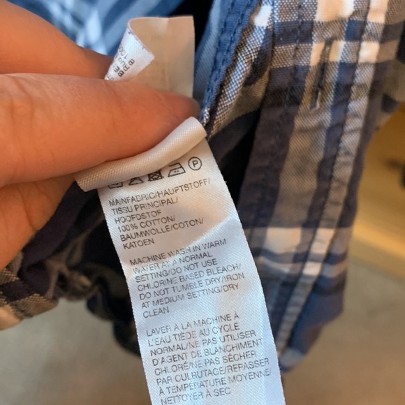 Dunmore Modern Fit Blue and White Button Down Size 16.5 - Picture 4 of 5